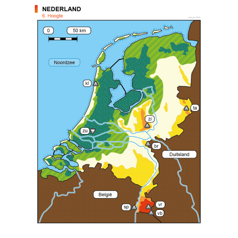 Afbeelding van Nederland : Hoogtekaart