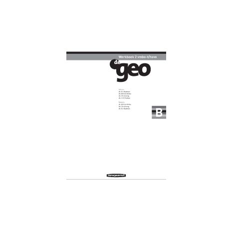 Afbeelding van De geo 8e ed : 2 vmbo-t/havo : Werkboek Afbeelding van De geo 8e ed : 2 vmbo-t/havo : Werkboek
