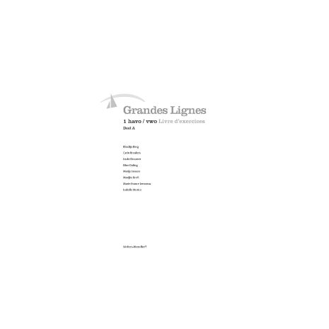 Afbeelding van Grandes lignes 4e ed : 1 havo/vwo : Livre d'exercices Afbeelding van Grandes lignes 4e ed : 1 havo/vwo : Livre d'exercices