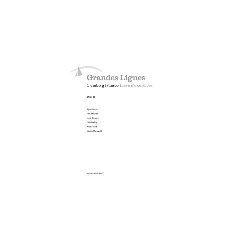 Afbeelding van Grandes lignes 4e ed : 1 vmbo-gt/havo : Livre d'exercices Afbeelding van Grandes lignes 4e ed : 1 vmbo-gt/havo : Livre d'exercices