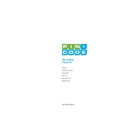Afbeelding van Pincode 5e ed : 3 havo : Leerboek Afbeelding van Pincode 5e ed : 3 havo : Leerboek