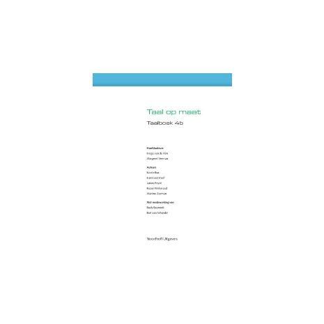 Afbeelding van Taal op maat : Groep 4 b : Taalboek