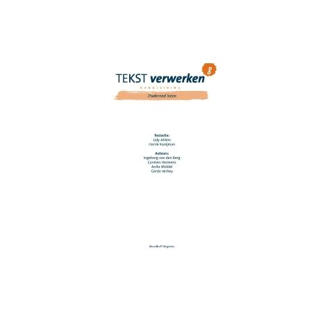 Afbeelding van Tekst verwerken Studerend lezen : Groep 8 : Handleiding