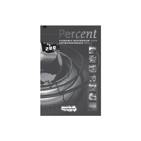 Afbeelding van Percent : havo 2 : Antwoordenboek Afbeelding van Percent : havo 2 : Antwoordenboek