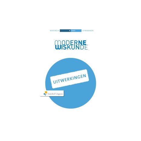 Afbeelding van Moderne wiskunde 10e ed : 4 havo B : Uitwerkingen