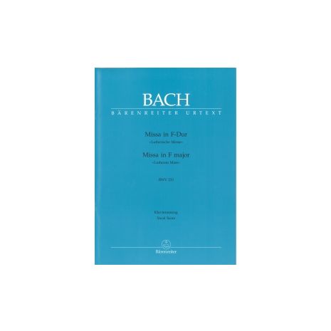 Afbeelding van Bach : Missa in F-Dur : Missa in F major Afbeelding van Bach : Missa in F-Dur : Missa in F major