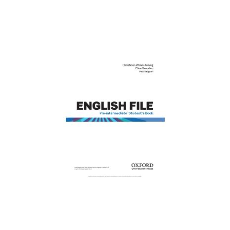 Afbeelding van English file 3rd ed : Pre-intermediate : Student's book