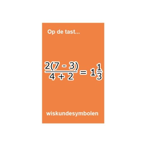 Afbeelding van Op de tast... : Wiskundesymbolen