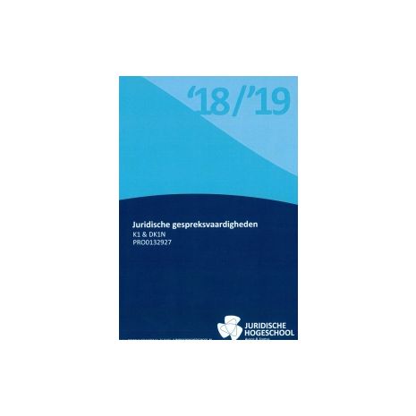 Afbeelding van Juridische gespreksvaardigheden 2018/2019 Afbeelding van Juridische gespreksvaardigheden 2018/2019