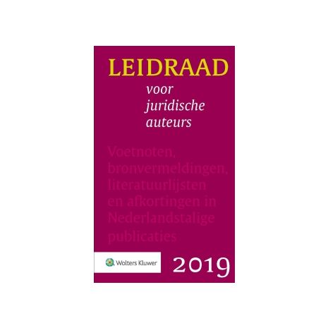 Afbeelding van Leidraad voor juridische auteurs 9e druk Afbeelding van Leidraad voor juridische auteurs 9e druk