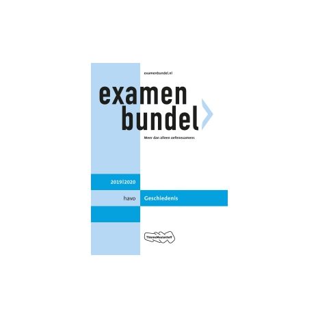 Afbeelding van Examenbundel Geschiedenis : havo : 2019/2020