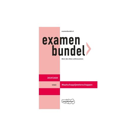 Afbeelding van Examenbundel Maatschappijwetenschappen : vwo : 2019/2020