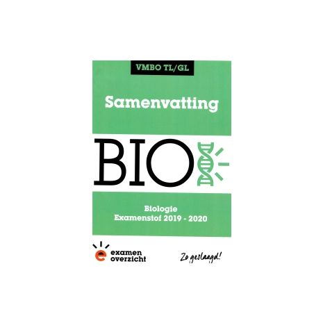 Afbeelding van Samenvatting Biologie : vmbo tl/gl : Examenstof 2019-2020
