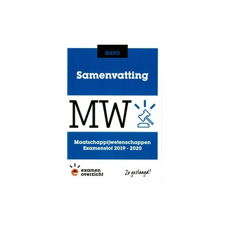 Afbeelding van Samenvatting Maatschappijwetenschappen : havo : Examenstof 2019-2020
