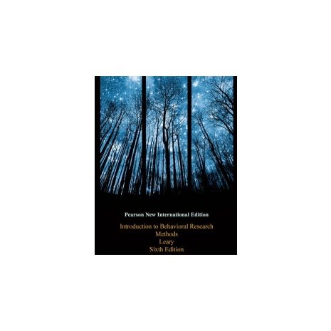 Afbeelding van Introduction to behavioral research methods 6th ed Afbeelding van Introduction to behavioral research methods 6th ed