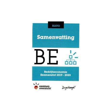 Afbeelding van Samenvatting Bedrijfseconomie : havo : 2019-2020