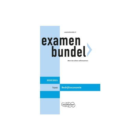 Afbeelding van Examenbundel Bedrijfseconomie : havo : 2020/2021 Afbeelding van Examenbundel Bedrijfseconomie : havo : 2020/2021