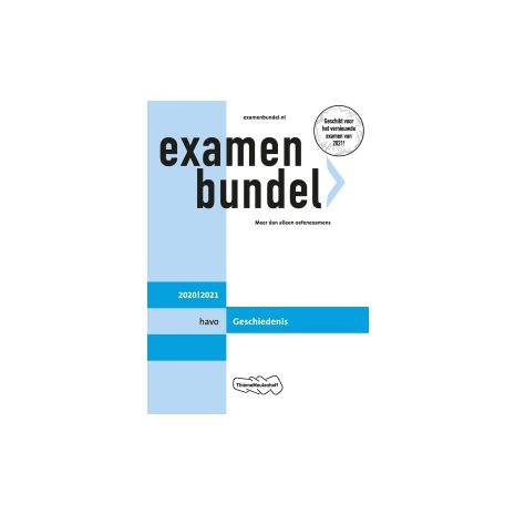 Afbeelding van Examenbundel Geschiedenis : havo : 2020/2021
