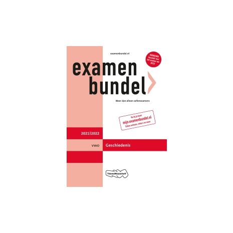 Afbeelding van Examenbundel Geschiedenis : vwo : 2021/2022 Afbeelding van Examenbundel Geschiedenis : vwo : 2021/2022