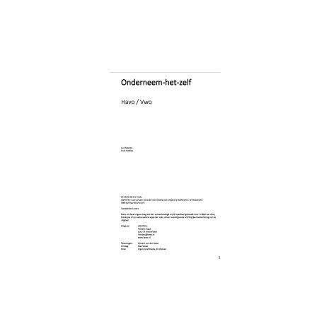 Afbeelding van LWEO Onderneem-het-zelf 2e dr : havo/vwo : Lesbrief Afbeelding van LWEO Onderneem-het-zelf 2e dr : havo/vwo : Lesbrief