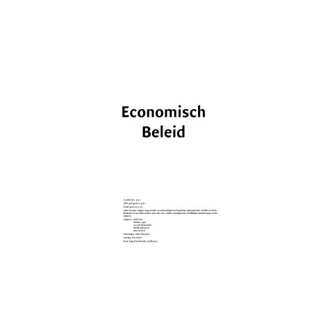 Afbeelding van LWEO Economisch beleid : vwo : Lesbrief Afbeelding van LWEO Economisch beleid : vwo : Lesbrief