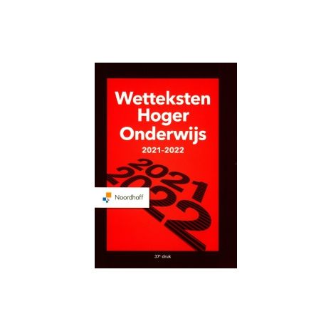 Afbeelding van Wetteksten hoger onderwijs 2021-2022 Afbeelding van Wetteksten hoger onderwijs 2021-2022