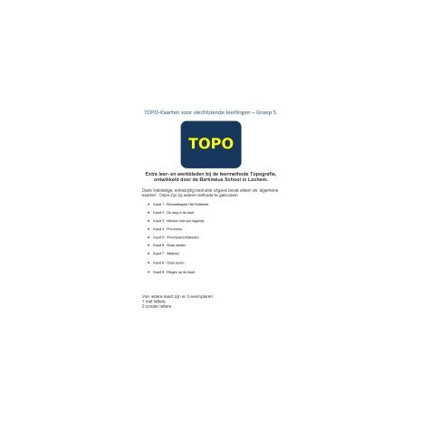 Afbeelding van TOPO-kaarten : Groep 5 Afbeelding van TOPO-kaarten : Groep 5