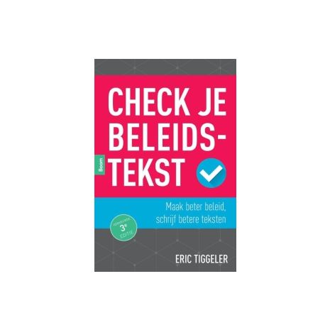 Afbeelding van Check je beleidstekst 3e dr
