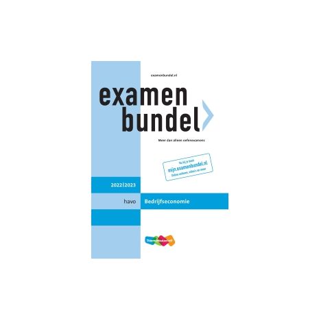 Afbeelding van Examenbundel Bedrijfseconomie : havo : 2022/2023 Afbeelding van Examenbundel Bedrijfseconomie : havo : 2022/2023