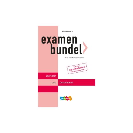 Afbeelding van Examenbundel Geschiedenis : vwo : 2023/2024 Afbeelding van Examenbundel Geschiedenis : vwo : 2023/2024