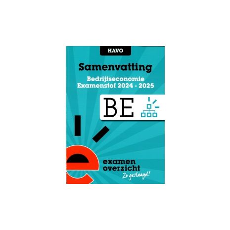 Afbeelding van Samenvatting Bedrijfseconomie : havo : 2024-2025 Afbeelding van Samenvatting Bedrijfseconomie : havo : 2024-2025