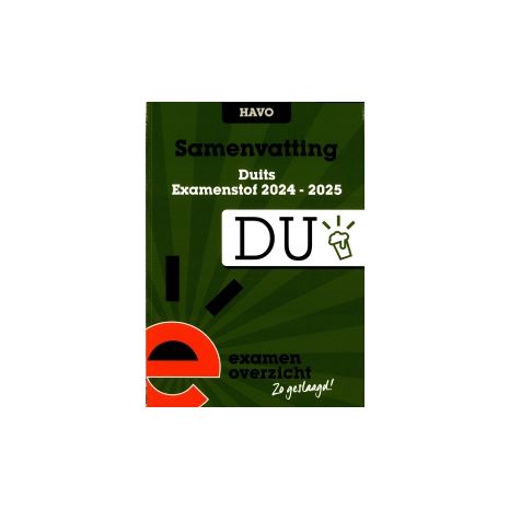 Afbeelding van Samenvatting Duits : havo : Examenstof 2024-2025 Afbeelding van Samenvatting Duits : havo : Examenstof 2024-2025