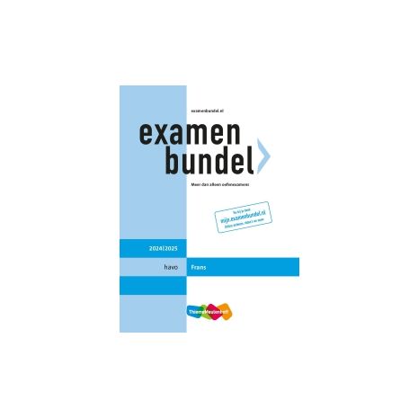 Afbeelding van Examenbundel Frans : havo : 2024/2025 Afbeelding van Examenbundel Frans : havo : 2024/2025