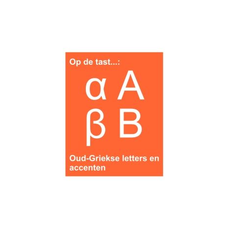 Afbeelding van Op de Tast… : Oud-Griekse letters en accenten Afbeelding van Op de Tast… : Oud-Griekse letters en accenten