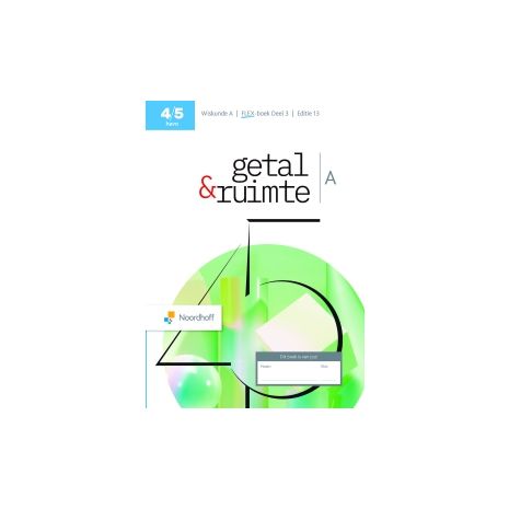 Afbeelding van Getal & ruimte 13.0 - FLEX - : 5 havo A 3 : Leerwerkboek