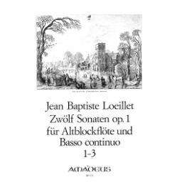 Afbeelding van Zwölf Sonaten op. 1 : für Altblockflöte und Basso continuo : nr. 1-3