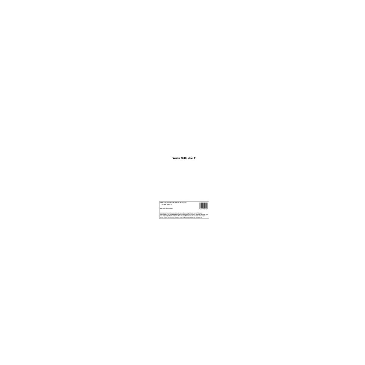 Afbeelding van Word 2016 : deel 2 Afbeelding van Word 2016 : deel 2