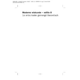 Afbeelding van Moderne wiskunde 8e ed : 1 vmbo-kgt A : Leerlingenboek