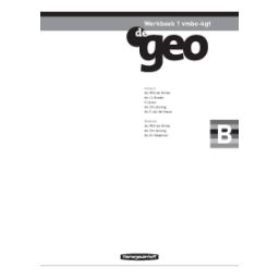 Afbeelding van De geo 8e ed : 1 vmbo-kgt : Werkboek