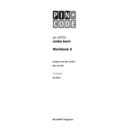 Afbeelding van Pincode 4e ed : vmbo-b(k) : Werkboek