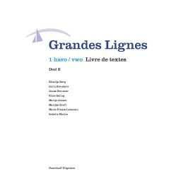 Afbeelding van Grandes lignes 4e ed : 1 havo/vwo : Livre de textes