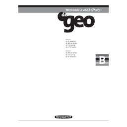 Afbeelding van De geo 8e ed : 2 vmbo-t/havo : Werkboek