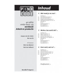 Afbeelding van Pincode 4e ed : 3+4 vmbo-b : Arbeid en productie : Werkboek