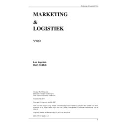 Afbeelding van Stoffels Marketing & logistiek NS 2e druk : vwo : Lesbrief