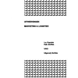 Afbeelding van Stoffels Marketing & logistiek : 4+5+6 vwo : Uitwerkingen