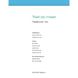 Afbeelding van Taal op maat : Groep 4 b : Taalboek