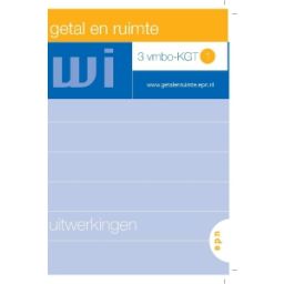 Afbeelding van Getal & ruimte ed 2003 : 3 vmbo-kgt 1 : Uitwerkingen