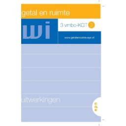 Afbeelding van Getal & ruimte ed 2003 : 3 vmbo-kgt 2 : Uitwerkingen