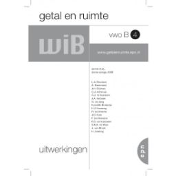 Afbeelding van Getal & ruimte ed 2003 : vwo 4 B tweede fase : Uitwerkingen