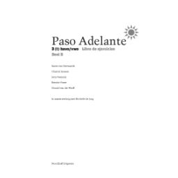 Afbeelding van Paso adelante 1e ed : 3 (vmbo-t)/havo/vwo AB : Libro de ejercicios